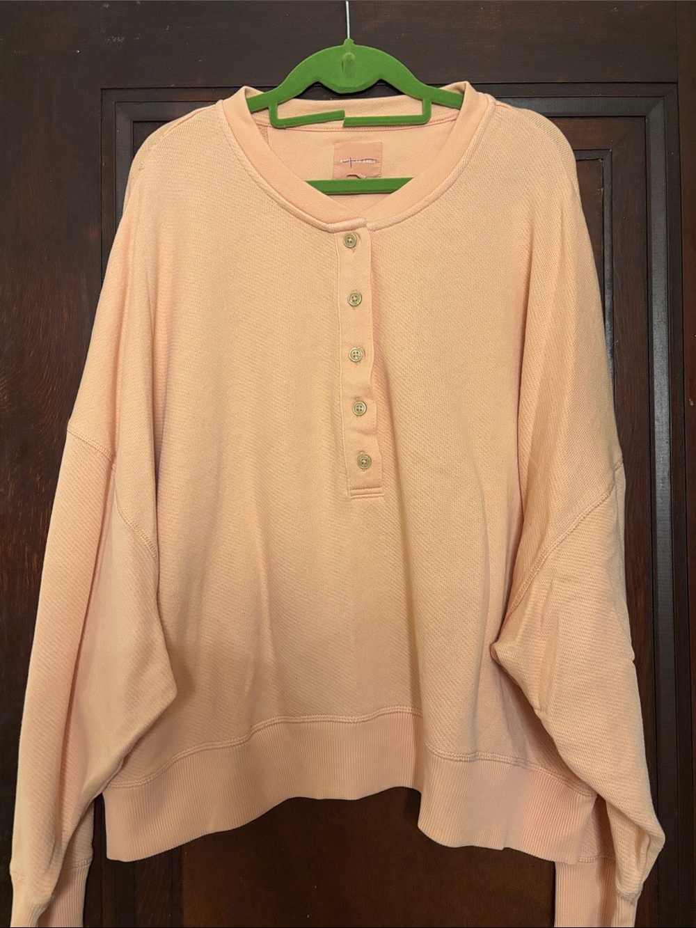 American Eagle Outfitters Peach Henley Top